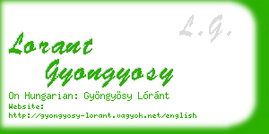 lorant gyongyosy business card
