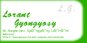 lorant gyongyosy business card